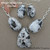 3 Stone White Buffalo Turquoise Necklace Earring Jewelry Set Navajo Lyle Piaso NAN-1442 Four Corners USA OnLine Native American Silver Jewelry
