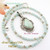 Dry Creek Turquoise Pendant by Navajo Harry Spencer with 19 Inch Amazonite Bead Necklace Four Corners USA OnLine Jewelry NAP-1571BDS