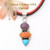 Spiny Sugilite Turquoise Pendant 18 Inch Leather Cord Necklace Four Corners USA OnLine Native American Navajo Silver Jewelry NAP-09414CRD