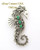 Silver Gaspeite Seahorse Pin Brooch Pendant Navajo Lee Charley NAP-1729 On Sale Now at Four Corners USA OnLine Native American Jewelry
