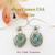 Dry Creek Turquoise Dangle Earrings Navajo Artisan Jane Francisco NAER-1552 Four Corners USA OnLine Native American Silver Jewelry