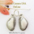 White Buffalo Turquoise Sterling Dangle Earrings Navajo Kathy Yazzie NAER-1559 Four Corners USA OnLine Native American Silver Jewelry