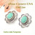 Carico Lake Turquoise Concho Earrings Navajo Darlene Platero No 5 NAER-130215 Four Corners USA OnLine Native American Silver Jewelry