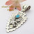 Arrowhead Eagle Turquoise Pendant Navajo Silversmith Alice Johnson NAP-1480 On Sale Now! Four Corners USA OnLine Native American Silver and Turquoise Jewelers