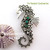 Malachite Seahorse Pin Brooch Pendant Navajo Lee Charley NAP-1730 On Sale Now at Four Corners USA OnLine Native American Silver Jewelers