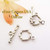 11mm Silver Plated Small Toggle Clasp 20 Sets Special Buy Final Sale BDZ-1958 Four Corners USA OnLine Jewelry Making Beading Craft Supplies