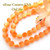 Cats Eye Tangerine Optics Faceted 8mm Flat Round 15 Inch Bead Strand Four Corners USA OnLine Designer Jewelry Making Beading Craft Supplies