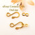 Gold Plated Hook and Eye Clasp 23 Set Special Buy Final Sale BDZ-2081 Four Corners USA OnLine Jewelry Making Beading Craft Supplies