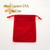 Red Velvet 3 Inch Jewelry Pouch Satin Cord Drawstring Four Corners USA OnLine Jewelry Supplies