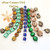 Multi Shape Color Foil Glass Bead Strand Shorts 7 Unit Bulk Buy Four Corners USA OnLine Jewelry Making Beading Craft Supplies