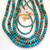 Blue Turquoise Color Sediment Jasper Mix Bead Strand Collection 5 Unit Bulk Four Corners USA OnLine Designer Jewelry Making Beading Craft Supplies