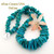 20mm Graduated FreeForm Slice Kingman Turquoise Beads Designer 16 Inch Strand BDZ-2571 Four Corners USA OnLine Designer Jewelry Making Supplies