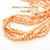 Peach Color Flat Sided Freshwater Pearl Bead Strands 4 Unit Bulk Four Corners USA OnLine Jewelry Making Beading Craft Supplies