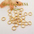 6mm Gold Plated Smooth Round 20 gauge Open Jump Rings 900 Bulk Piece Pack Four Corners USA OnLine Jewelry Making Craft Supplies