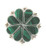 Size 5 Malachite Inlay Flower Sterling Ring Native American Indian Zuni Jewelry Closeout Final Sale Four Corners USA OnLine