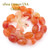 Red Agate Faceted 18mm Tapered Drum Loose Beads 110 Unit Bulk Closeout Final Sale GEM-11052 Four Corners USA OnLine Jewelry Making Beading Supplies