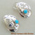Sleeping Beauty Turquoise Kokopelli Sterling Earrings On Sale Now Four Corners USA OnLine Native American Navajo Silver Jewelry NAER-09193
