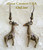 Antiqued Brass Giraffe Handcrafted HypoAllergenic Fashion Earrings FCE-12006 Four Corners USA OnLine Artisan Handcrafted Jewelry