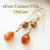 Natural Deep Carnelian Faceted Top Drilled Briolette 14KGF Pierced Earrings On Sale Now FCE-12021 Four Corners USA OnLine Artisan Handcrafted Jewelry