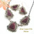 Purple Spiny Oyster Earrings Necklace Set Sterling Silver Jewelry by Native American Navajo Samantha Tso NAN-09036 Four Corners USA OnLine