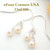 Pearl Petite Double Drop Dangle Sterling Pierced Earrings EAR-12056 American Artisan Handcrafted Fashion Jewelry Four Corners USA OnLine