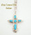 Turquoise Sterling Cross on 18 Inch Chain Zuni Artisan Cecilia Iule On Sale Now Four Corners USA OnLine Native American Jewelry No 4 NACR-091378