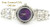 Women's Stamped Sterling Watch Mohave Purple Turquoise Face Four Corners USA OnLine Native American Silver Jewelry NAW-1317