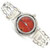 Women's Stamped Sterling Watch Apple Coral Face Native American Silver Jewelry (NAW-1318)