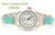 Women's Turquoise Inlay Sterling Watch Four Corners USA OnLine Native American Jewelry Navajo Silversmith Steve Francisco NAW-1320