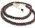 4mm Facet Mahogany Red Tiger Eye Bead Necklace 17 Inch Adjustable (FCN-13006)