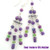 Mohave Purple and Green Turquoise Chandelier Sterling Silver Bead Earrings On Sale Now Four Corners USA OnLine Jewelry Designs FCE-12081