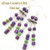 Mohave Purple and Green Turquoise Chandelier Sterling Silver Bead Earrings On Sale Now Four Corners USA OnLine Jewelry Designs FCE-12081