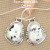 Argke Nelson White Buffalo Turquoise Stone Sterling Earrings Four Corners USA OnLine Native American Silver Jewelry NAER-1417