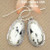 White Buffalo Turquoise Sterling Silver Earrings by Native American Navajo Kathy Yazzie NAER-1420 Four Corners USA OnLine