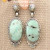Dry Creek Turquoise Sterling Post Dangle Earrings Navajo Artisan Shirley Henry Four Corners USA OnLine Native American Jewelry NAER-1442