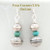 Spiral Stamped Sterling Silver Bead Turquoise Earrings Navajo Handcrafted Silver Beads Four Corners USA OnLine