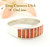 Orange Spiny Oyster Inlay Band Ring Size 8 1/2 Native American Ella Cowboy Silver Jewelry WB-1514 Four Corners USA OnLine Native American Silver Jewelry