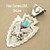 Arrowhead Eagle Turquoise Silver Pendant Navajo Alice Johnson Four Corners USA OnLine Native American Jewelry Store NAP-1466