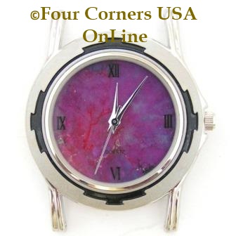 Men's Mohave Purple Kingman Turquoise Stone Stainless Watch Face 18mm pin NAWF-MP-1M