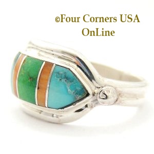 Spiny Turquoise Inlay Ring Four Corners USA OnLine Native American Jewelry