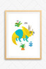 'Triceratops & Brachiosaurus' Prints (2 Pack)  |  Kids Wall Art