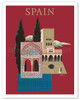 Spain - Spanish Mosaic Building - c. 1957 - Poster by Bernard Villemot