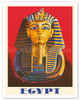 Egypt - Egyptian Pharaoh Tutankhamun (King Tut) - c. 1970's - Vintage Travel Poster
