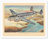 Lockheed Model 18 Lodestar - Pan American World Airways - c. 1941 - Vintage Airline Travel Poster