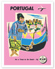 Portugal - Portuguese Fisherman - KLM Royal Dutch Airlines - c. 1959 - Vintage Airline Travel Poster