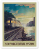 New York Central System - Hudson River - Diesel powered train - Poster by Leslie Darrell Ragan