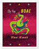 BOAC - Far East - Chinese Dragon - c. 1955 - Poster by Maurice Laban