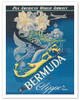 Bermuda by Clipper - Pan American World Airways - Mermaid with Lily Flowers - c. 1947 - Poster by Boris Artzybasheff