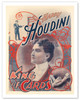 Harry Houdini - King of Cards - c.1895 - Vintage Advertisement Poster