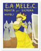 Emiddio and Alfred Mele Clothing Company - New to Naples, Italy (Novità Per Signora Napoli) - Poster by Leonetto Cappiello